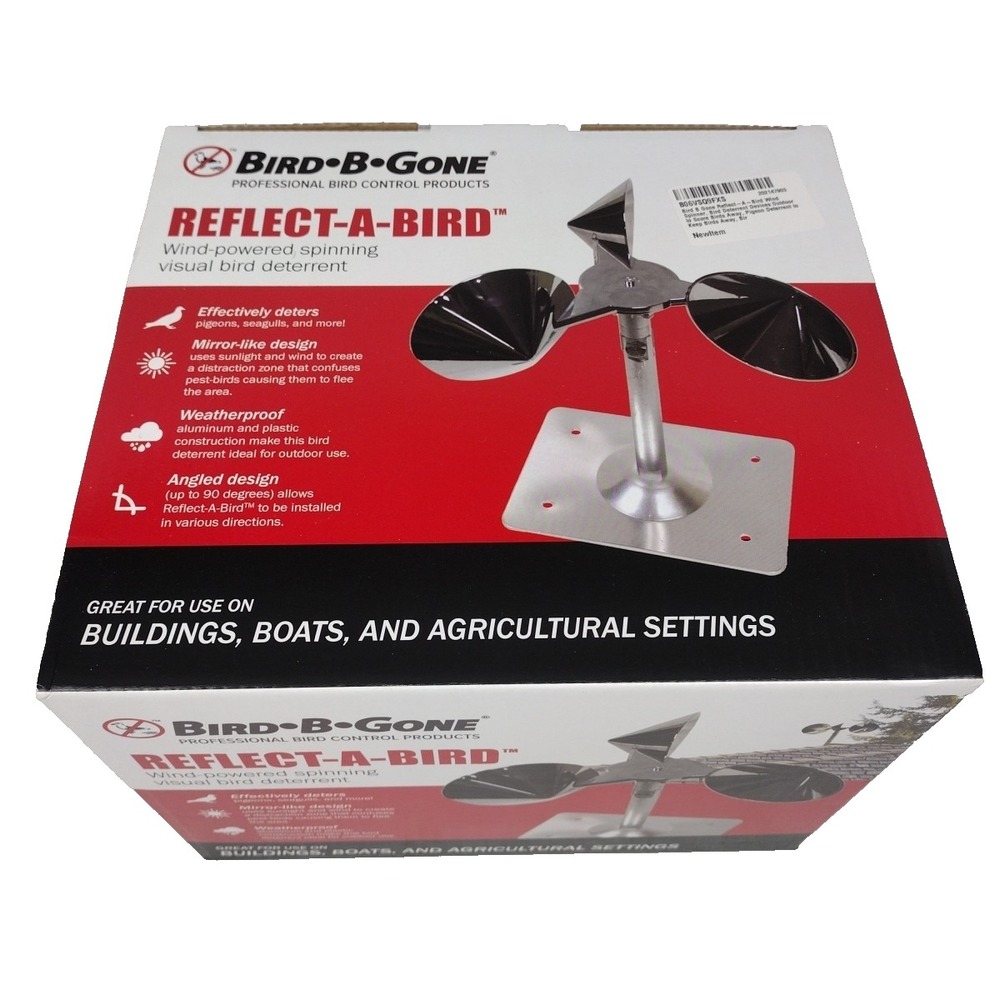 Weatherproof Reflect-A-Bird Spinner – Repels Pigeons, Sparrows, Woodpeckers